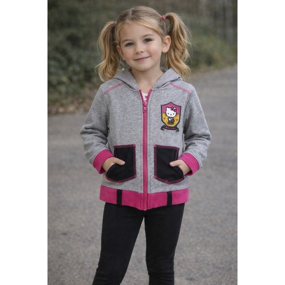 Hello Kitty Other - Vintage 2004 Girls Hello Kitty full zip Hoodie (size 4) vintage kids clothes Y2K
